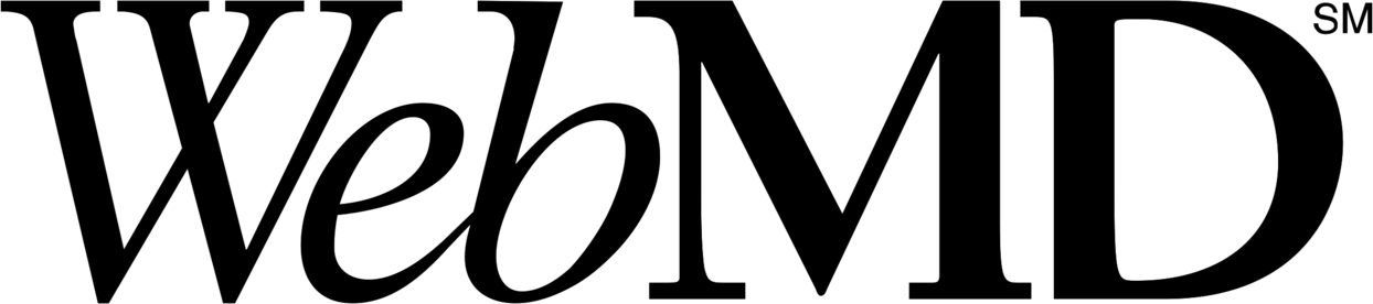 Black and white WebMD logo featuring the word "Web" in a stylized font.